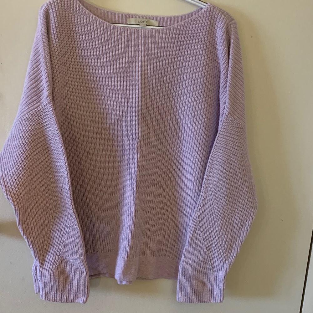 LOFT Lilac Crew Neck Sweater